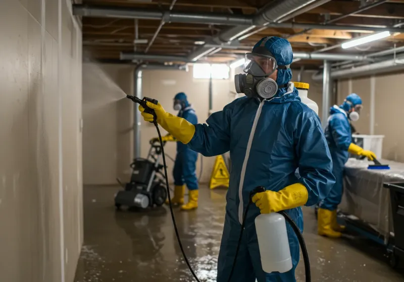 Basement Sanitization and Antimicrobial Treatment process in Makaha, HI